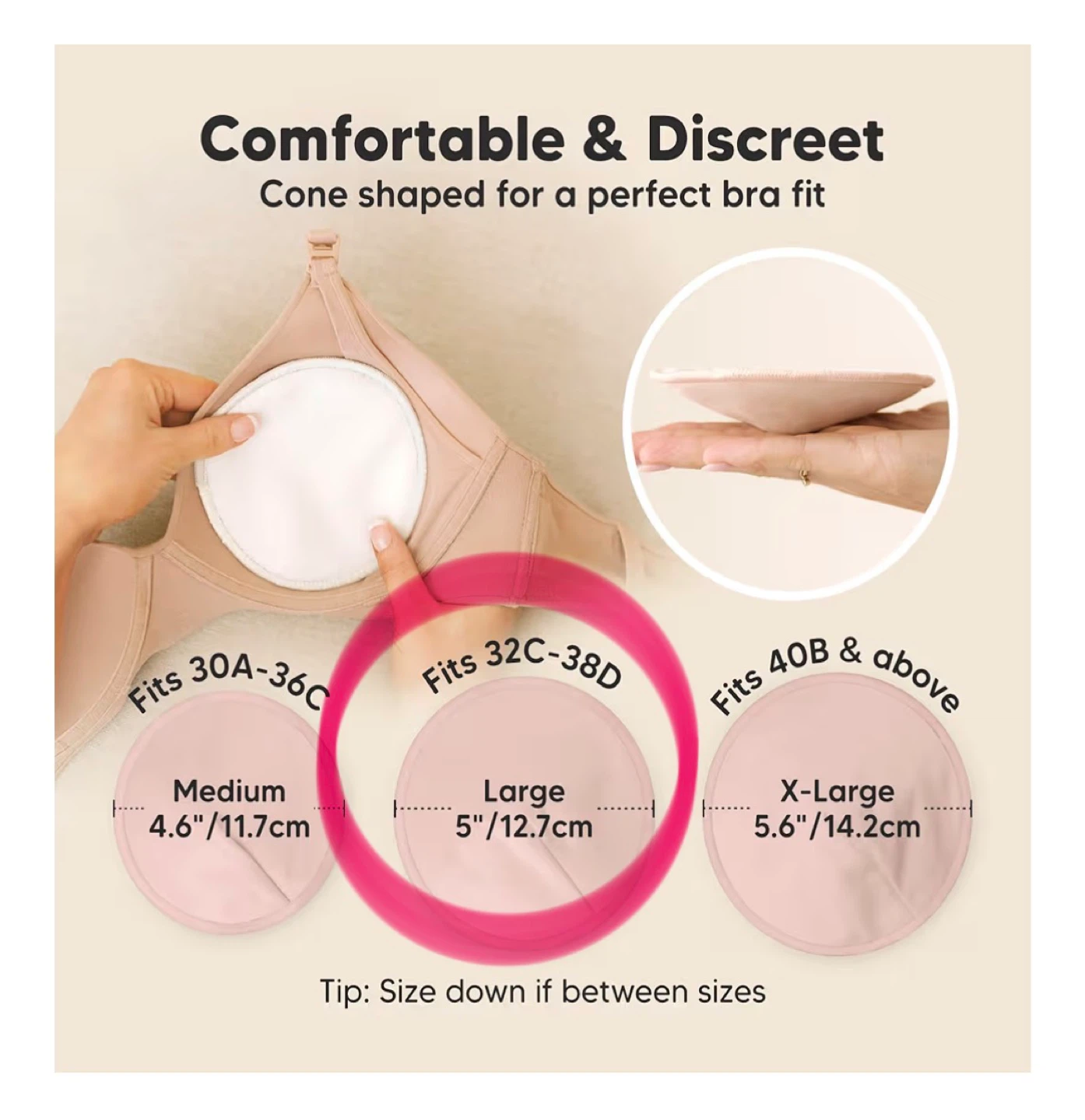 KeaBabies Comfy Nursing Pads (14 Pack) size large - photo 3