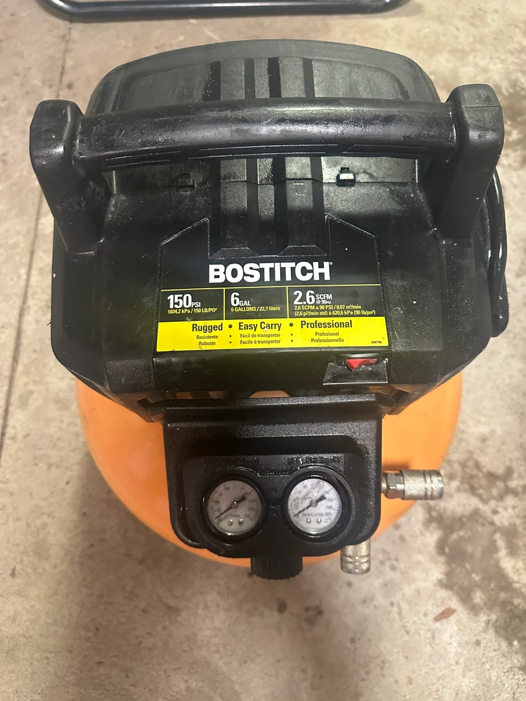 Bostitch 6 Gallon Air Compressor 150 psi - photo 3