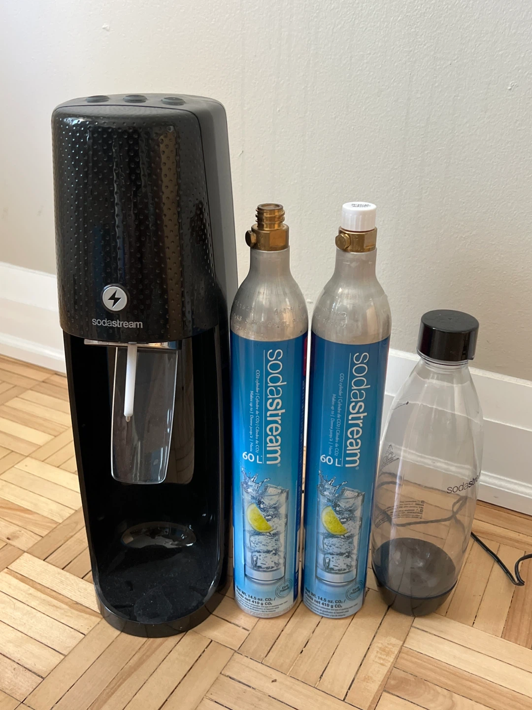 SodaStream Sparkling Water Maker with 2 CO2 Cylinders and Bottle