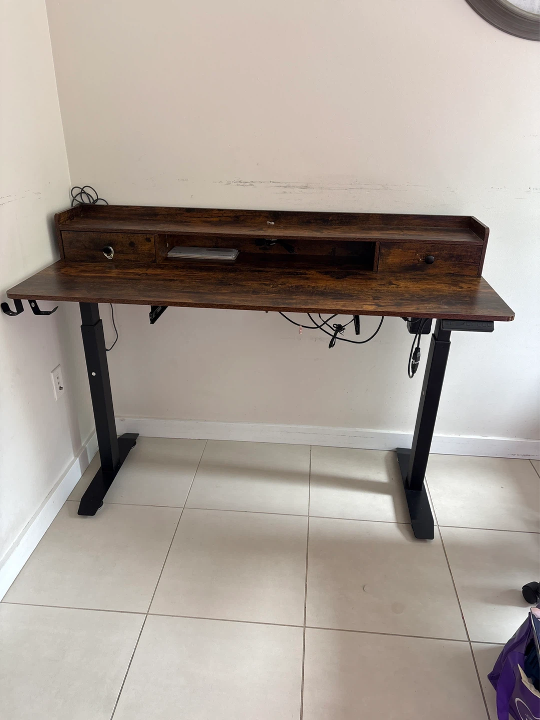Adjustable Standing Desk with Drawer
