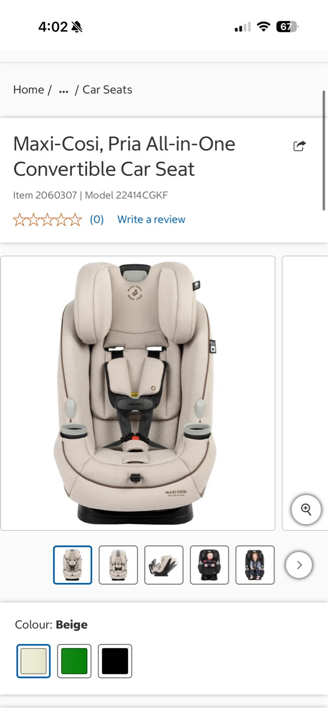 Maxi-Cosi Pria All-in-One Convertible Car Seat - Beige - photo 3