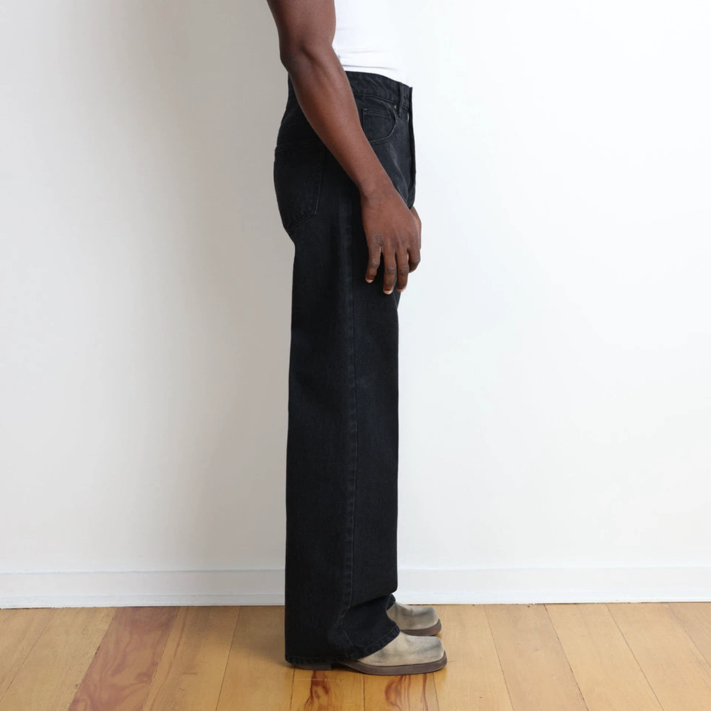 Pool House New York Tokyo Straight-Wide Jeans Stoned Black - photo 2