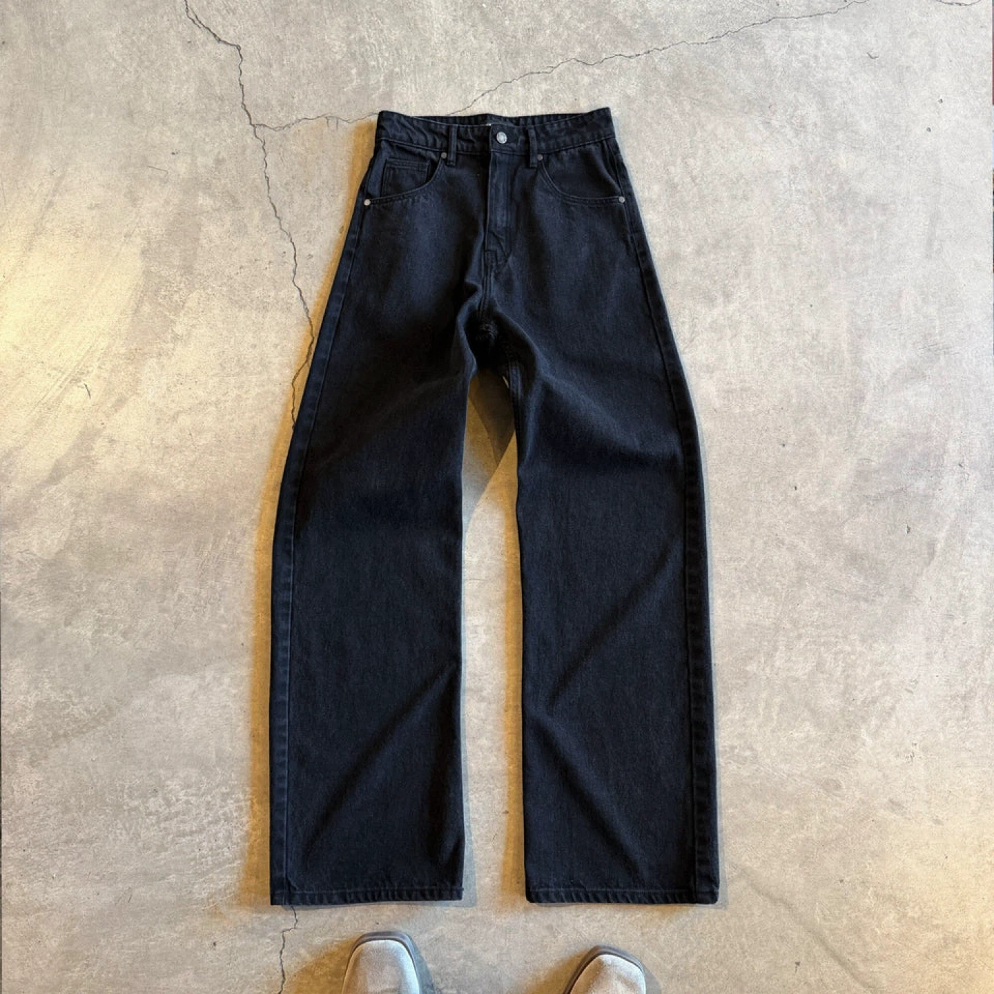 Pool House New York Tokyo Straight-Wide Jeans Stoned Black - photo 3