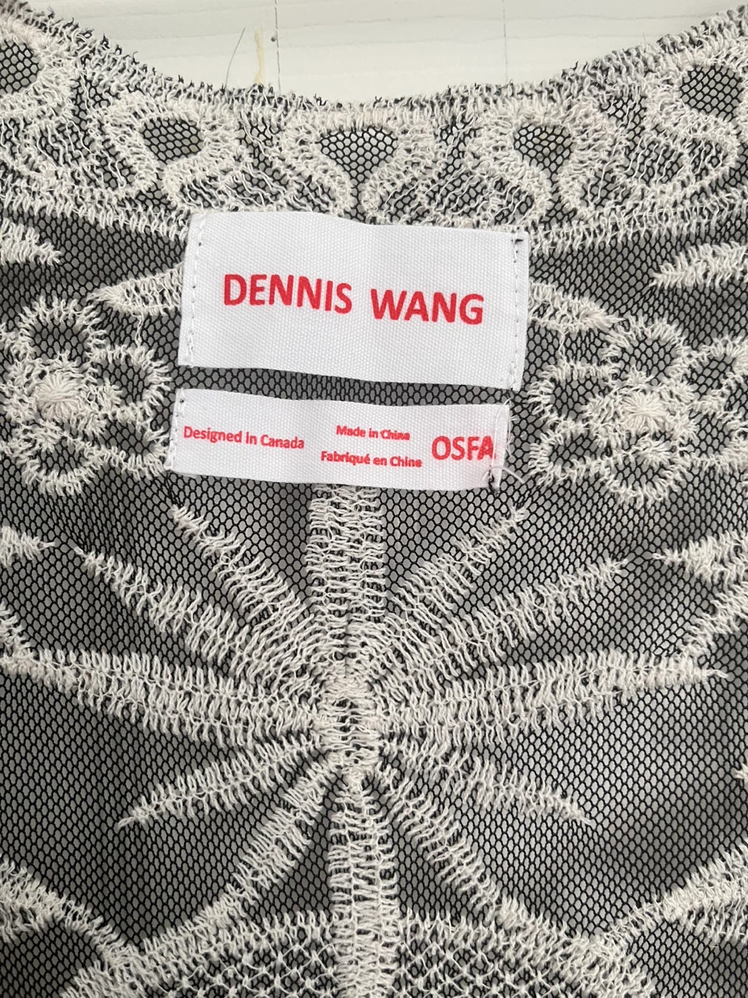 DENNIS WANG Kimono Duster OSFA Black Lace - photo 2