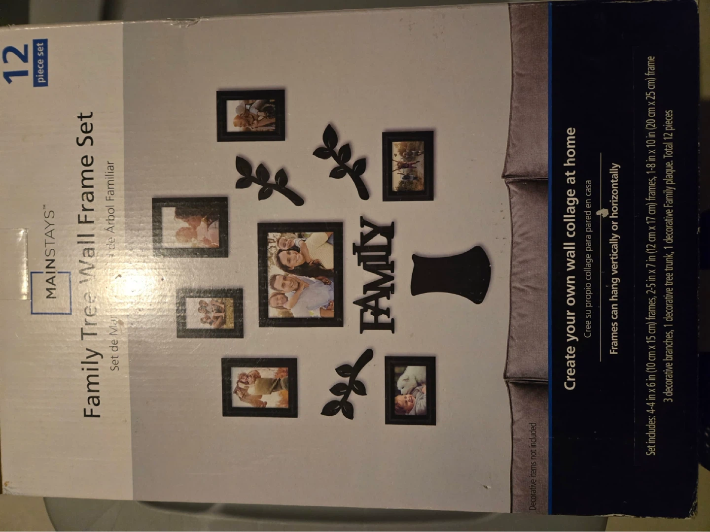Mainstays Family Tree Wall Frame Set - 12 Piece