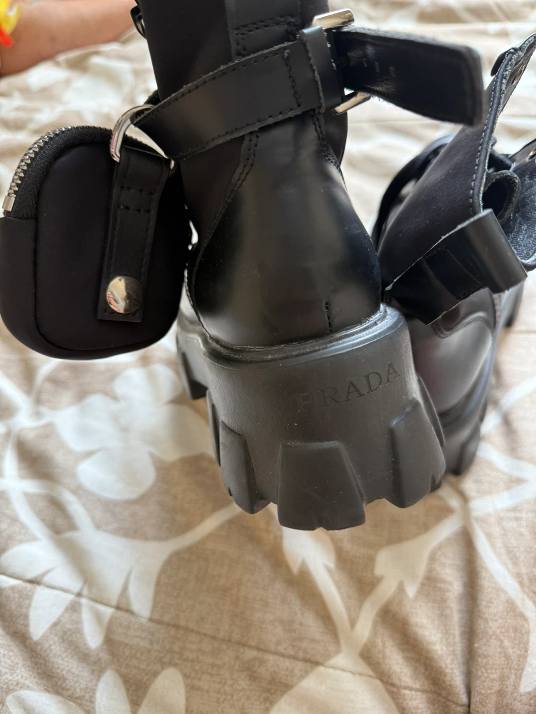 Monolith leather and Re-Nylon combat boots with pouch - photo 2
