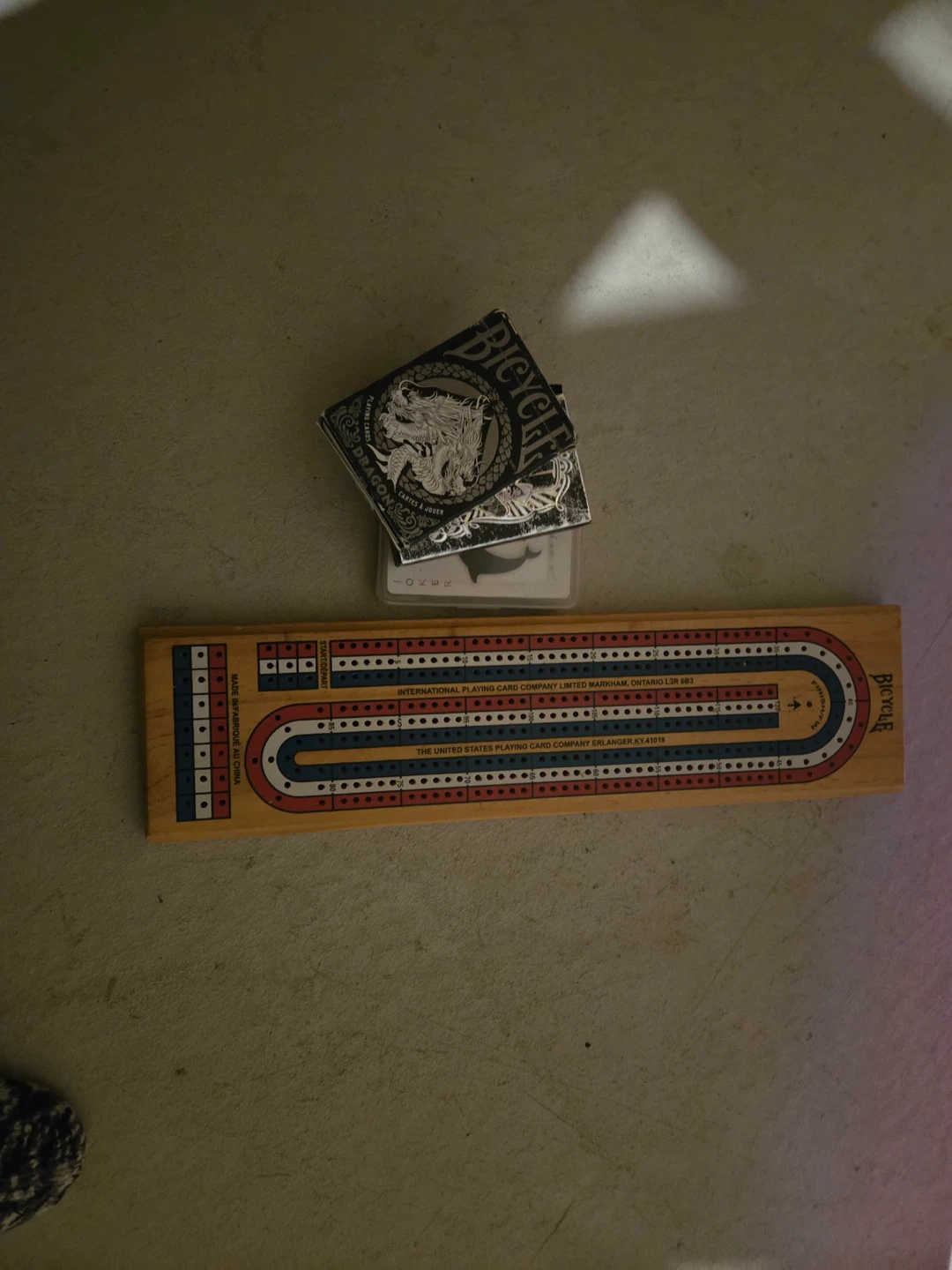 Bicycle Dragon Deck and Cribbage Board