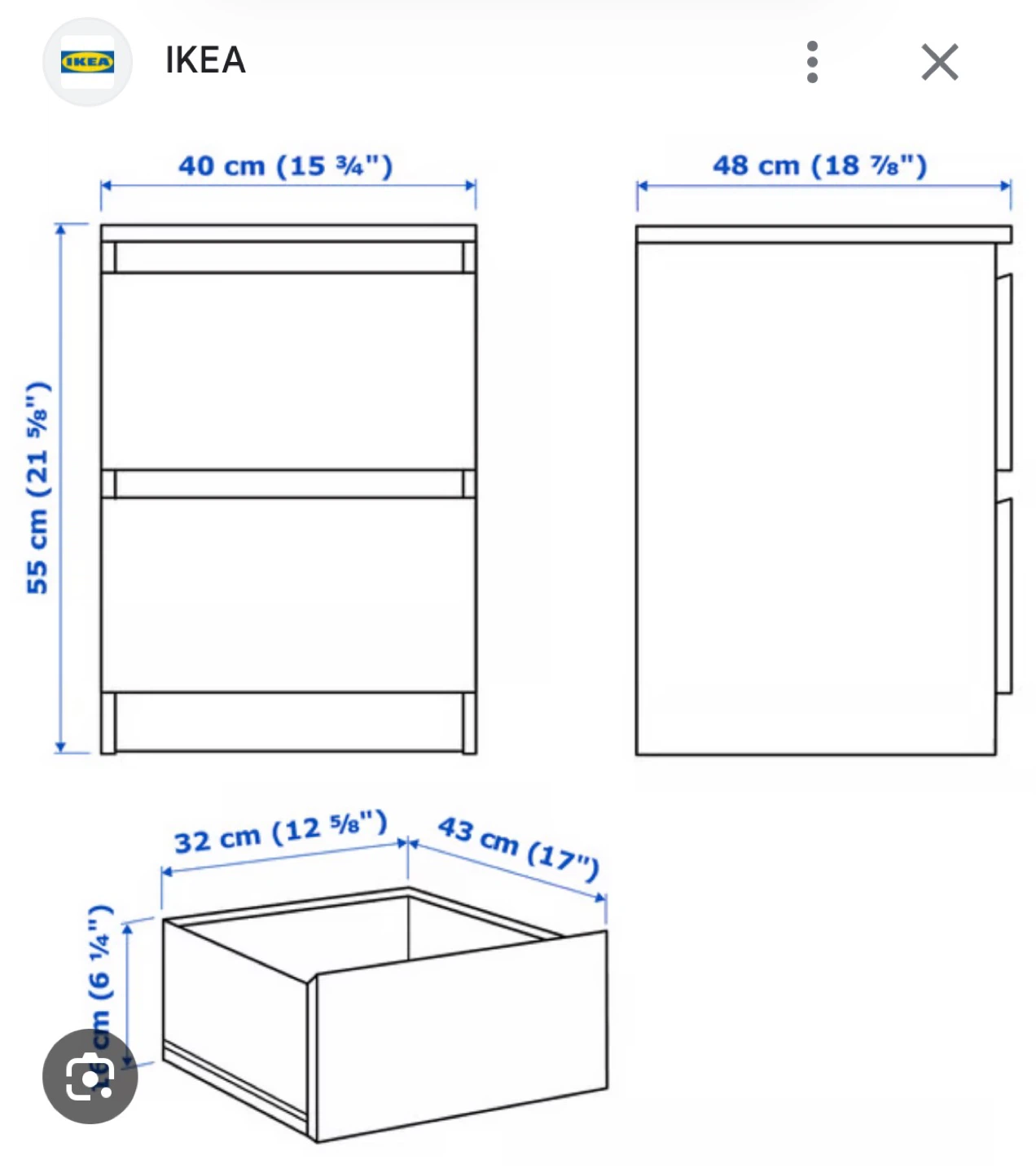 IKEA Malman  Nightstand