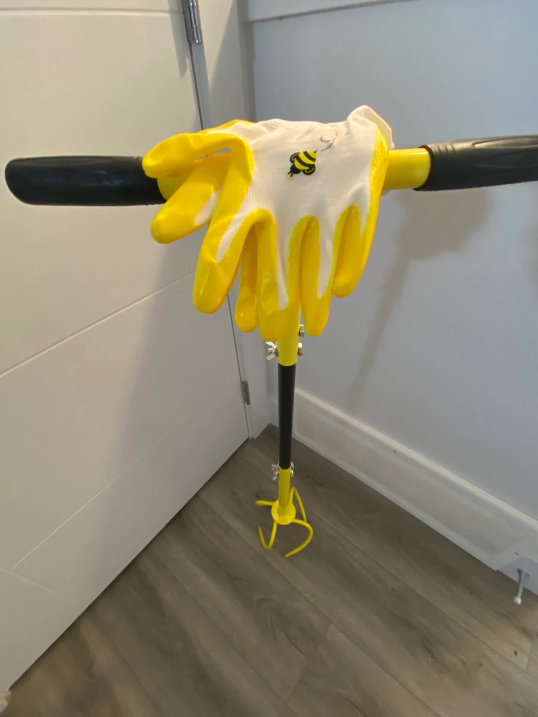 Yellow Garden Weeder Tool with Gloves