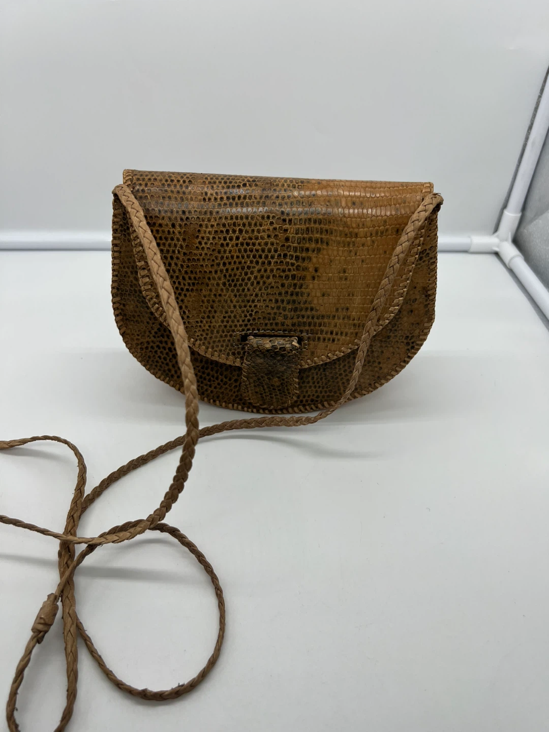 NEW HAND CRAFTED Snakeskin Leather Tribal Hobo Crossbody Bag - photo 2