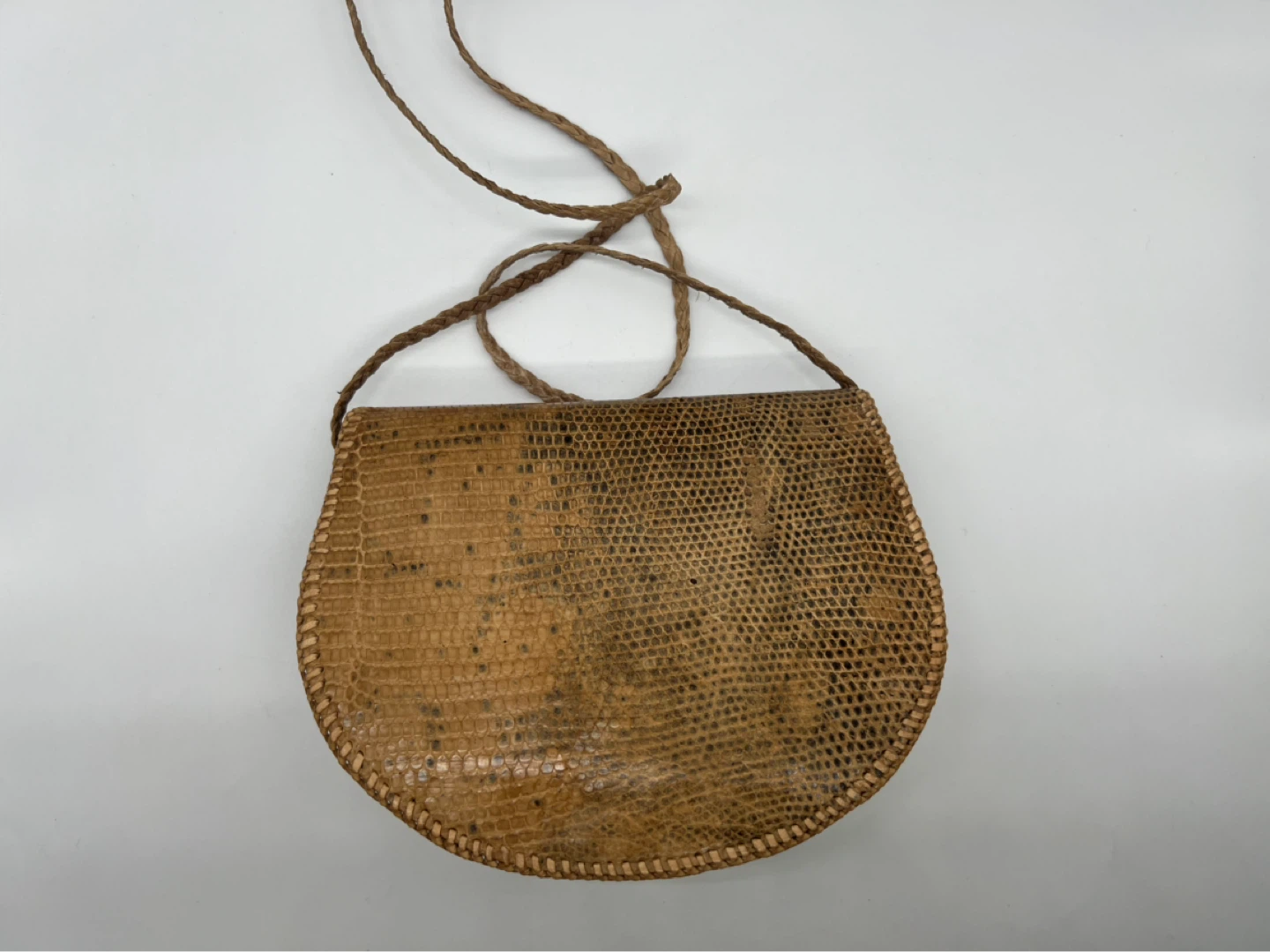 NEW HAND CRAFTED Snakeskin Leather Tribal Hobo Crossbody Bag - photo 5