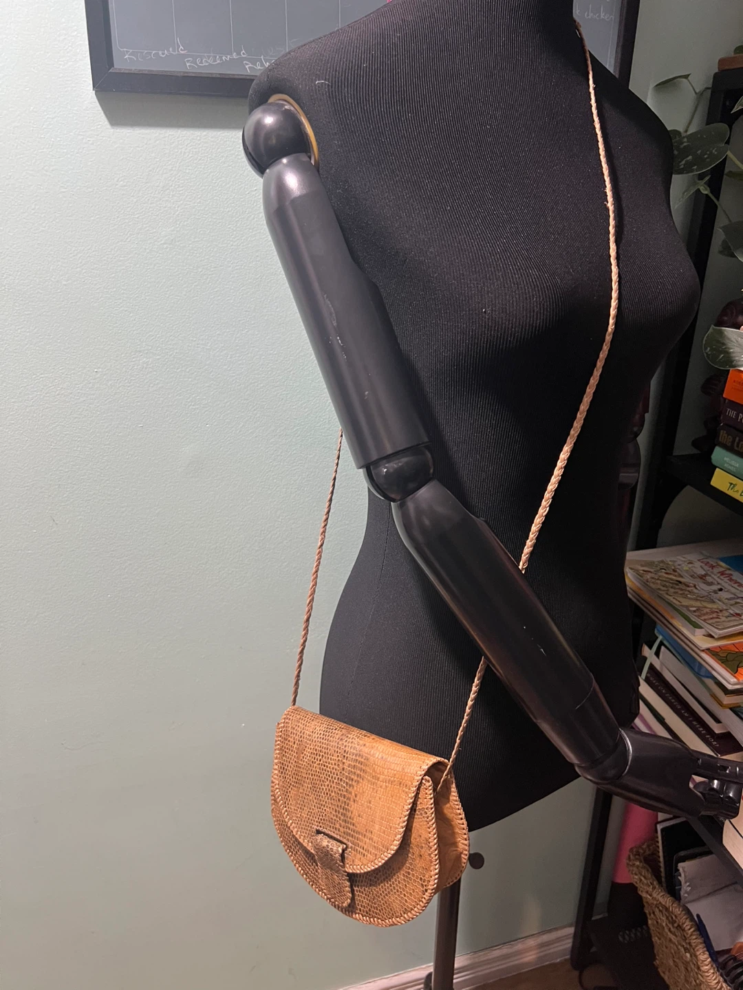 NEW HAND CRAFTED Snakeskin Leather Tribal Hobo Crossbody Bag