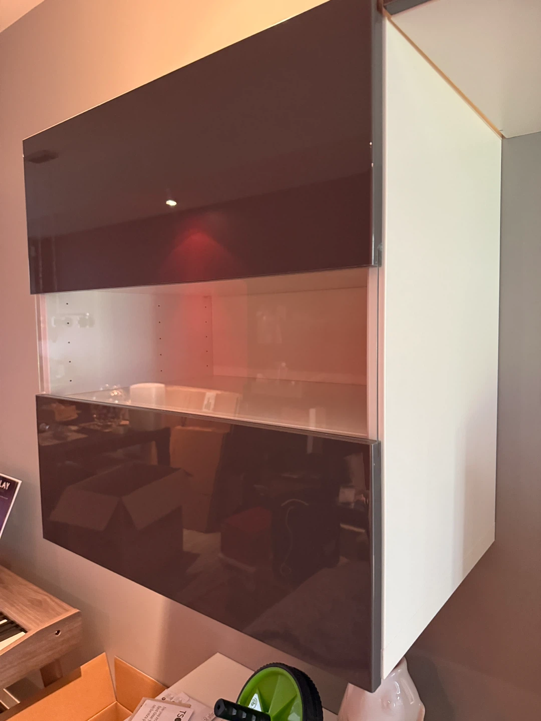 Wall Mounted Cabinet IKEA Besta with Glass Front