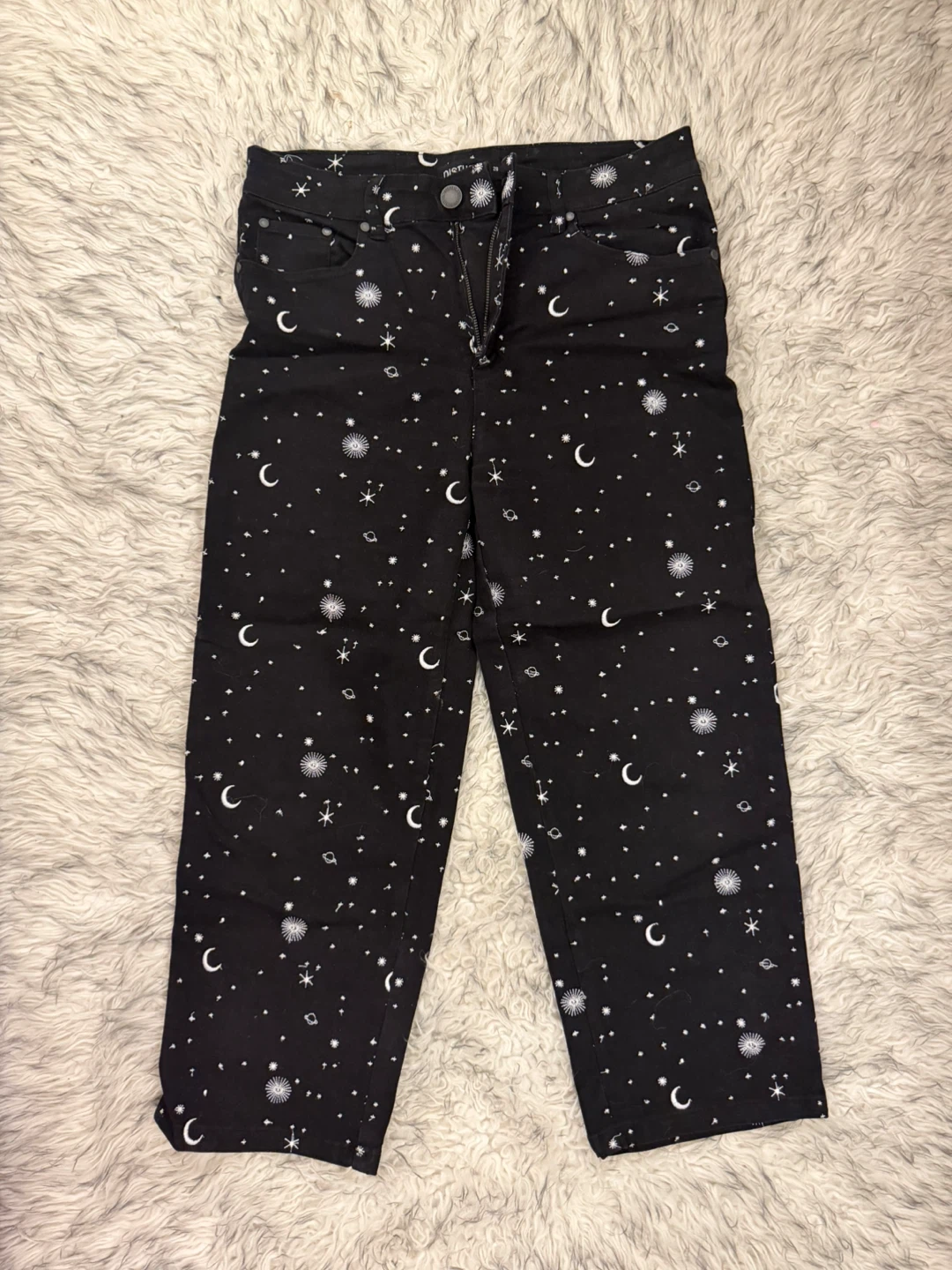 Disturbia ‘Celestial’ Embroidered Jeans - Black