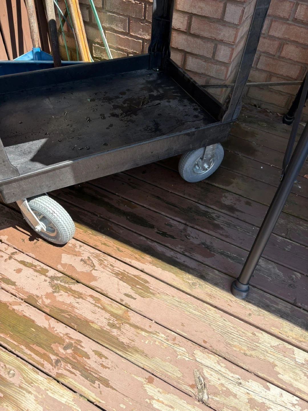 Uline Black Utility Cart with Wheels - photo 4