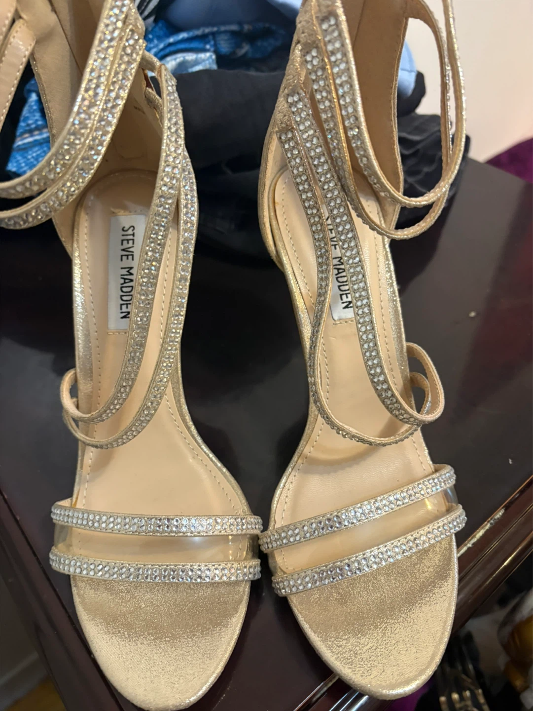 Steve Madden Gold Embellished Heels - photo 2