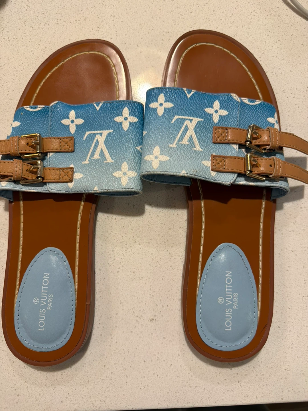 Louis Vuitton Monogram Slides - Size 37
