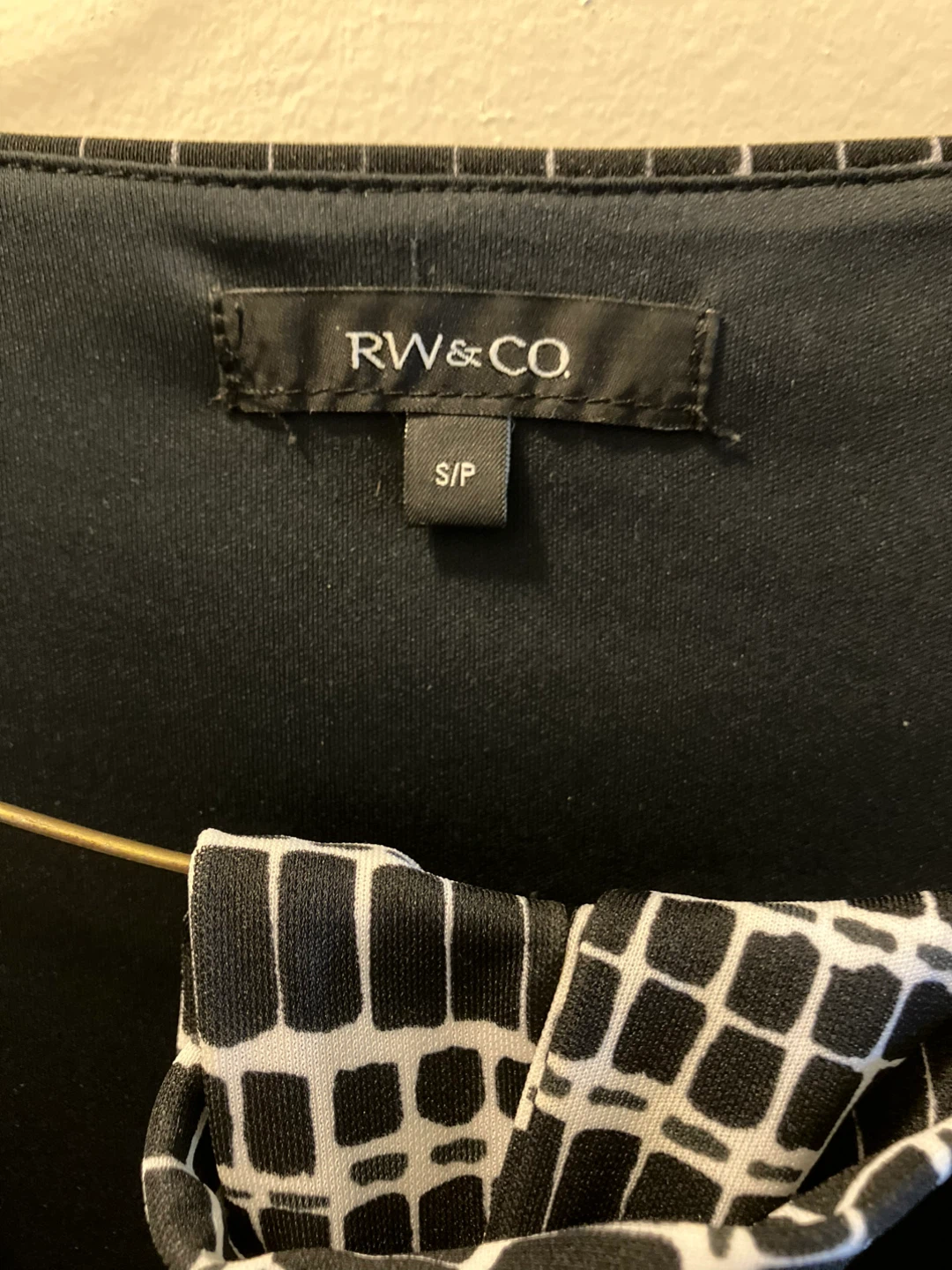 RW&CO. Black & White Patterned Dress - S/P - photo 3