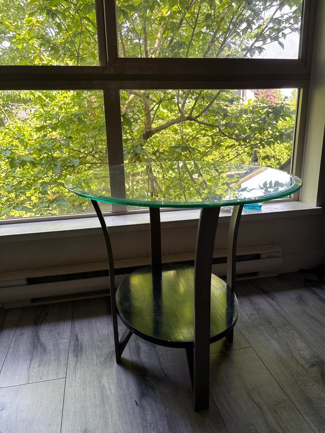 Glass Top End Table
