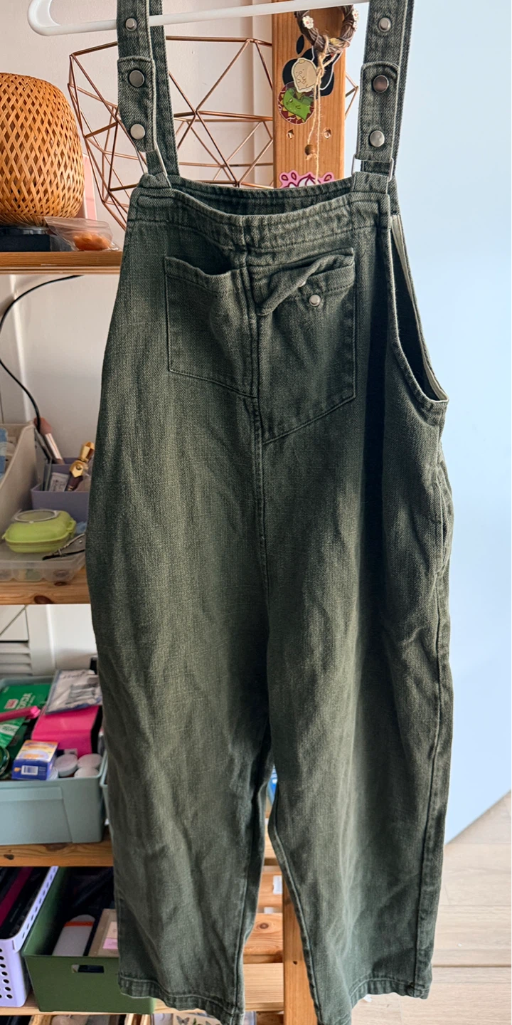 Green Denim Overalls