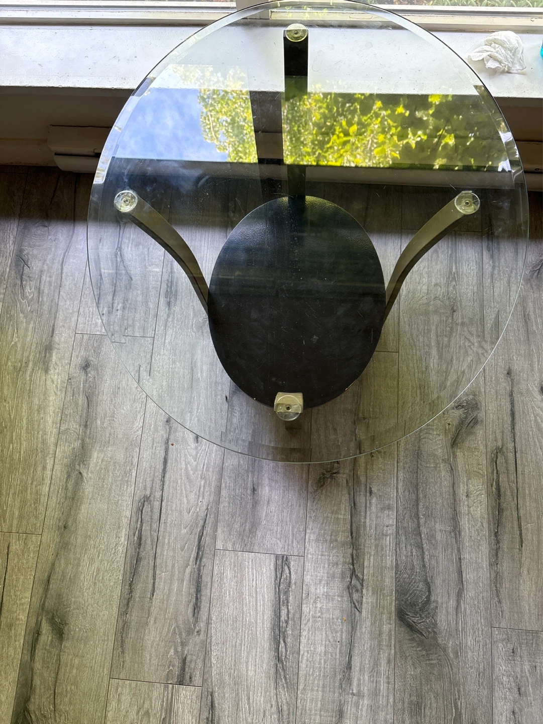 Glass Top End Table - photo 2