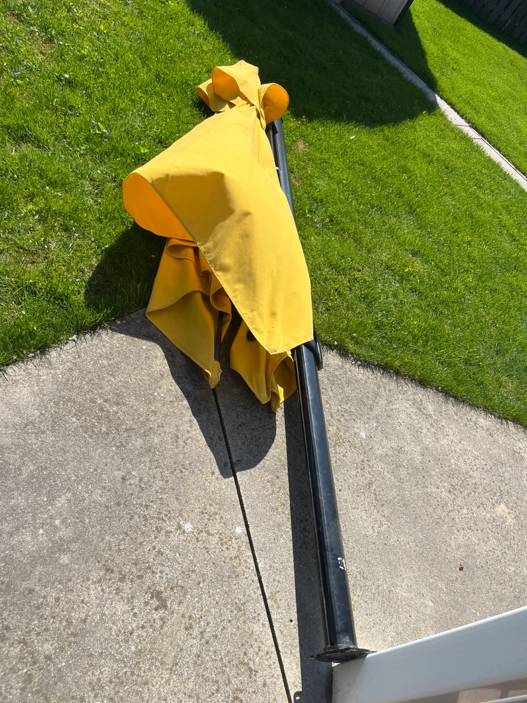 Yellow Patio Umbrella Canopy Frame Repair Parts