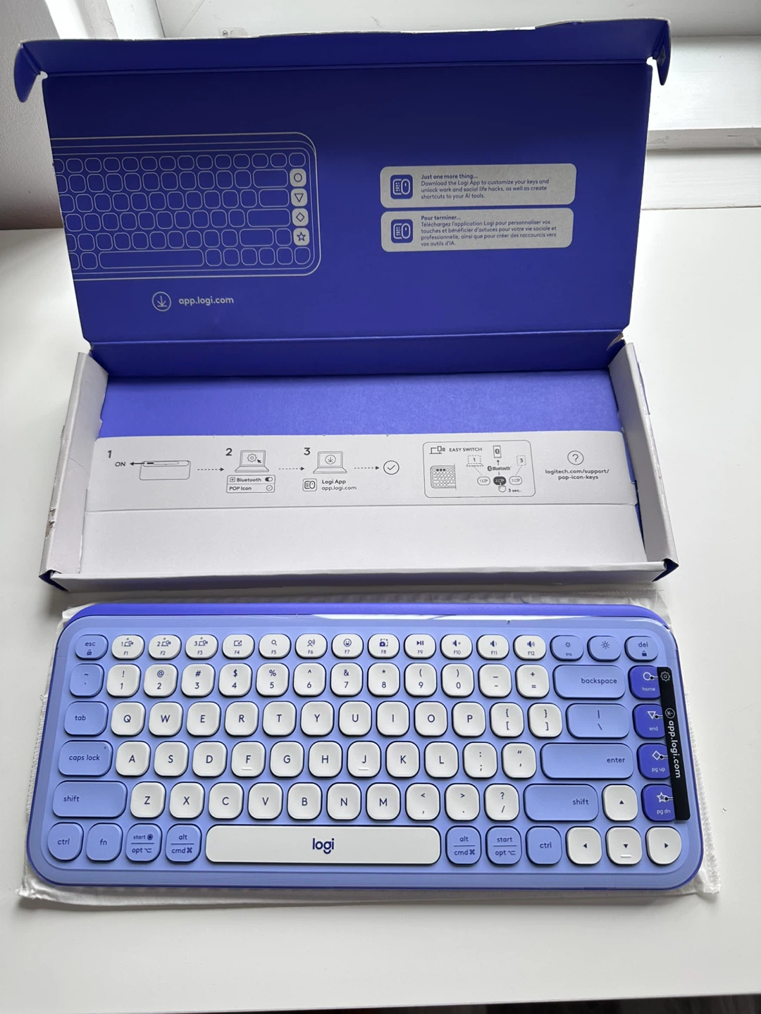 Logitech POP Keys Wireless Keyboard - Lilac