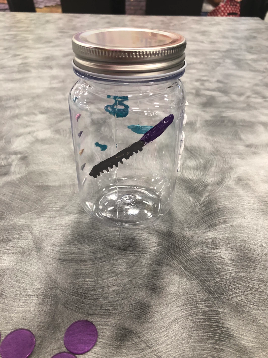Clear Plastic Mason Jar with Metal Lid - photo 5