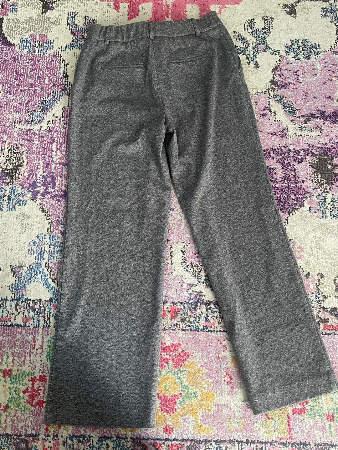 Hilary Radley Grey Wide Leg Trousers Size 6 - photo 3