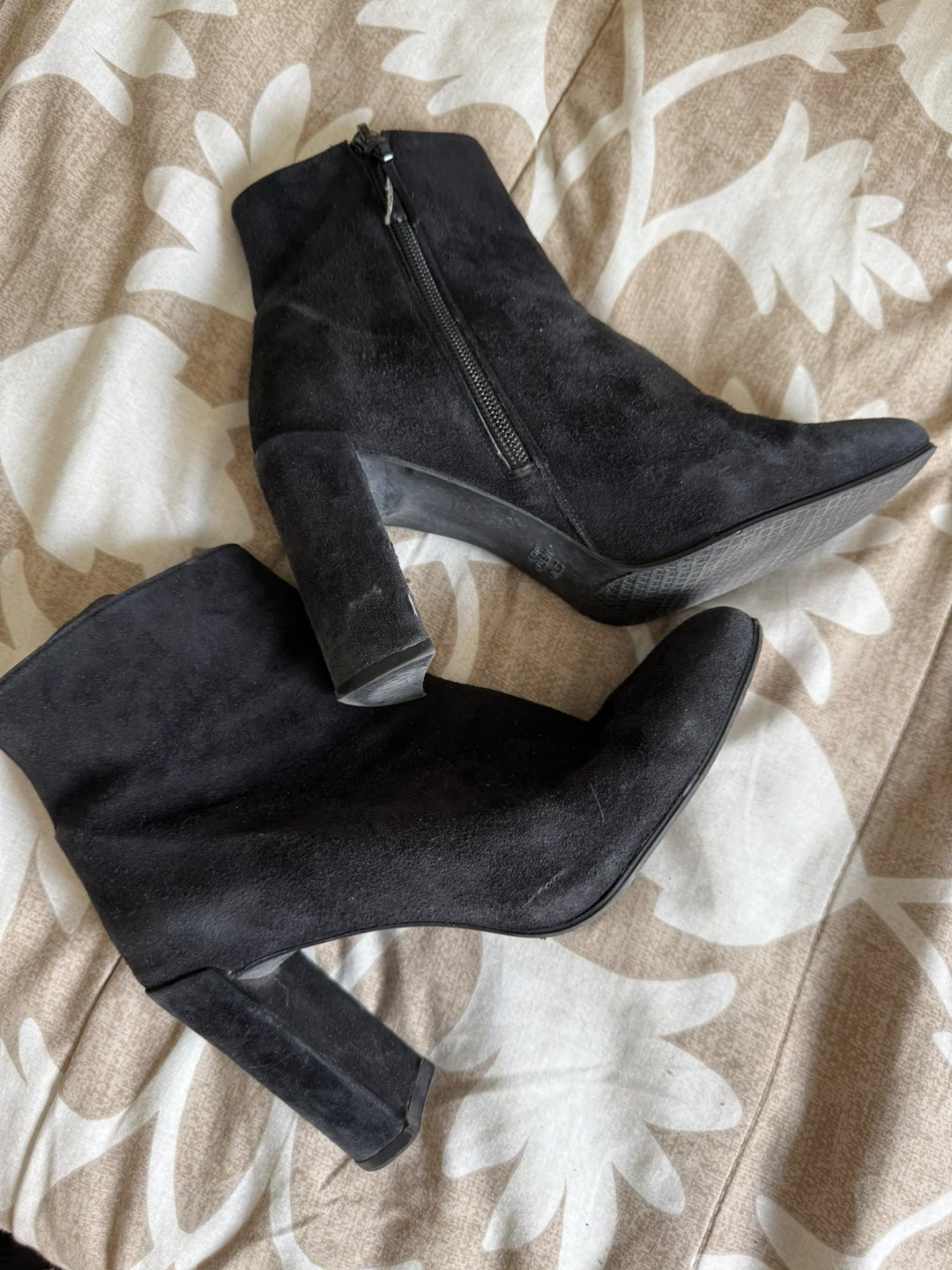 Stuart Weitzman Black Suede Ankle Boots