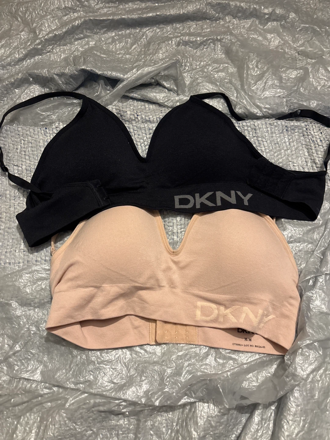 NWOT DKNY Sports Bras - Black & Nude (M/M)