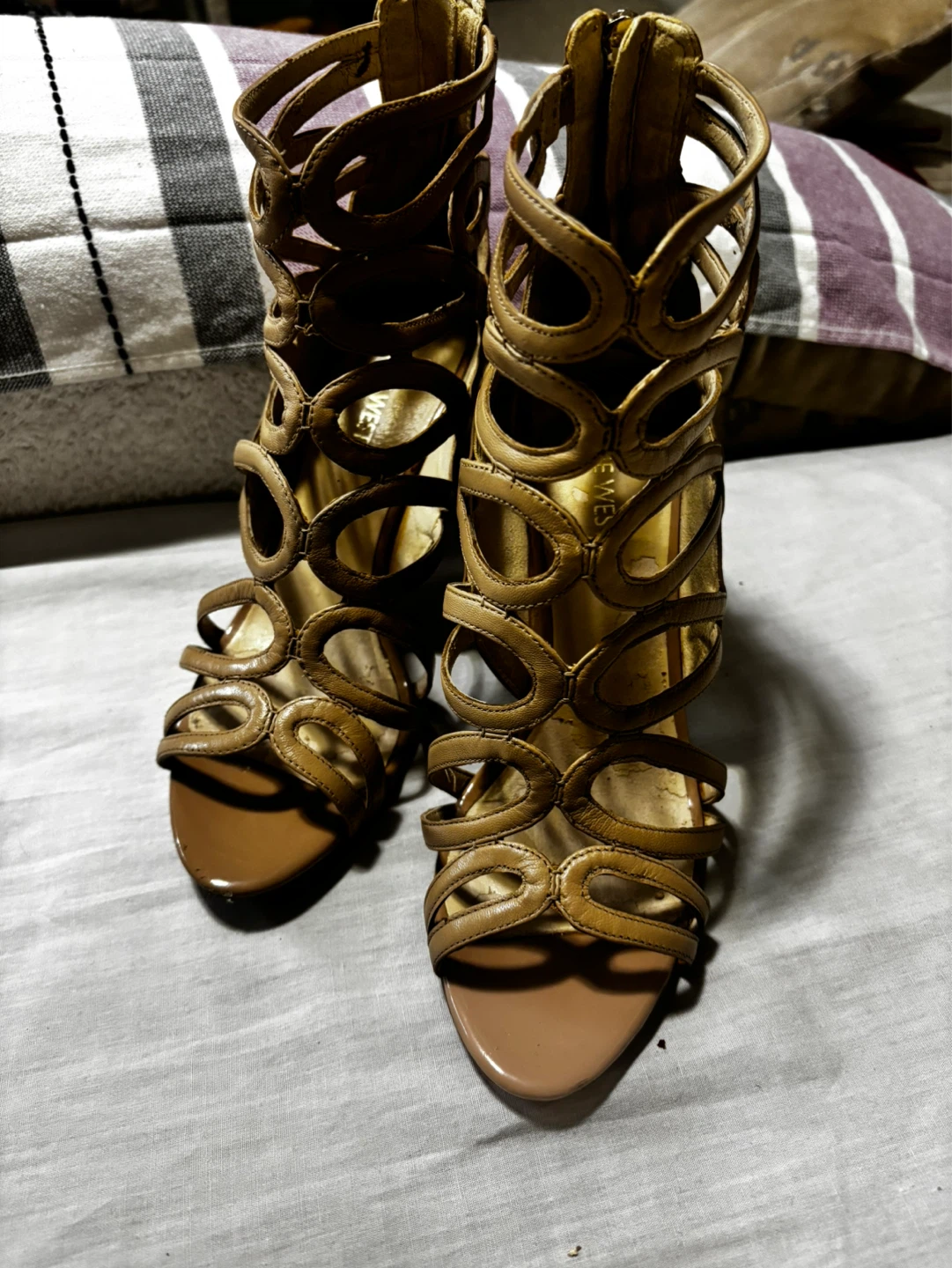 Brown Strappy Heeled Sandals