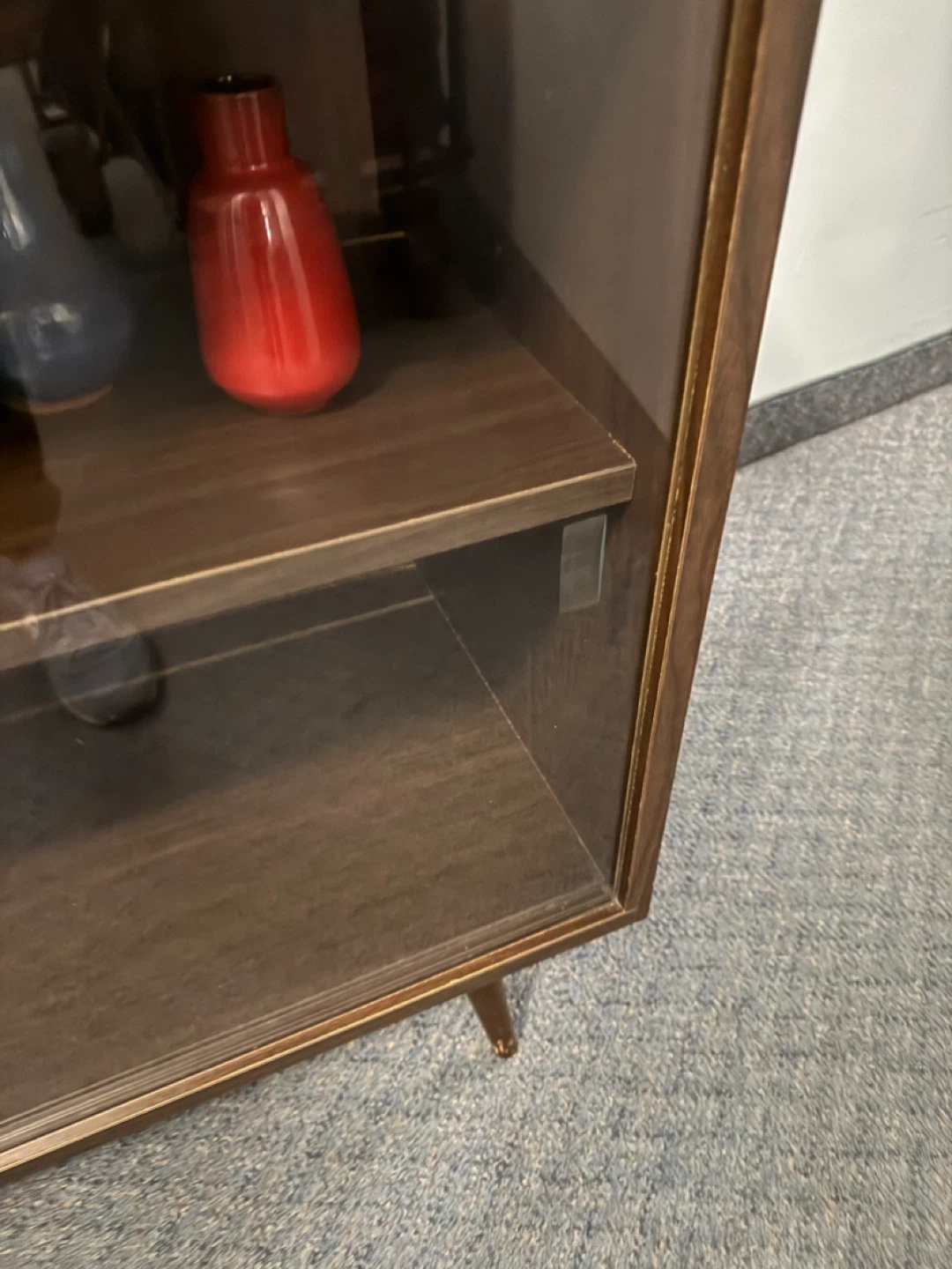 Mid-Century Sideboard Cabinet with Sliding Glass Doors - photo 4