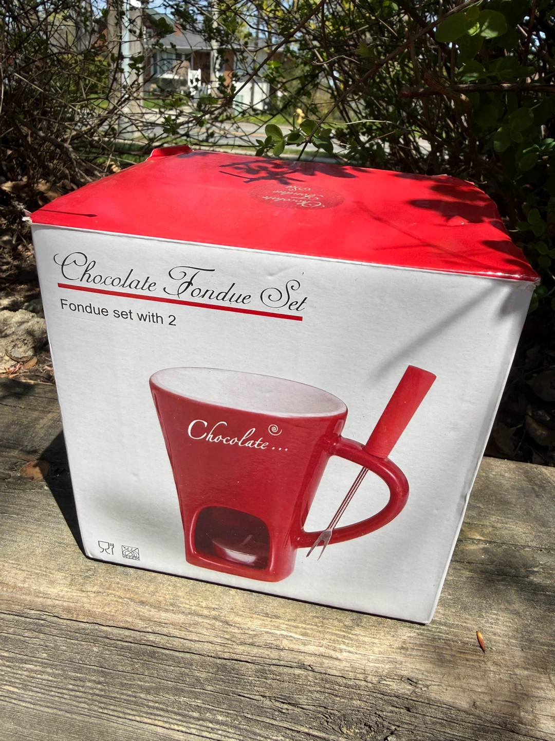 Chocolate Fondue Set with 2 Forks (2 brand new, never used sets)