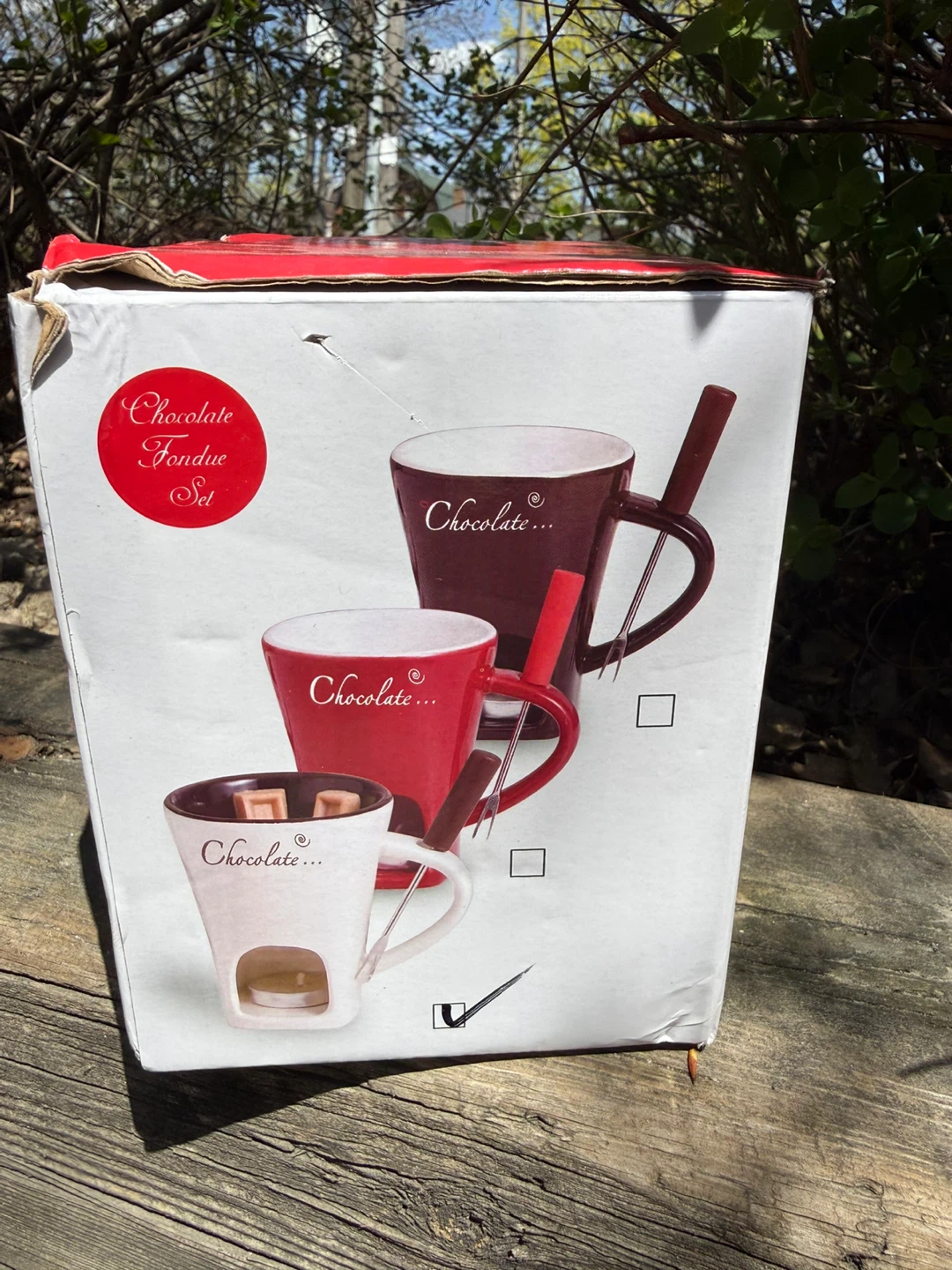Chocolate Fondue Set with 2 Forks (2 brand new, never used sets) - photo 2