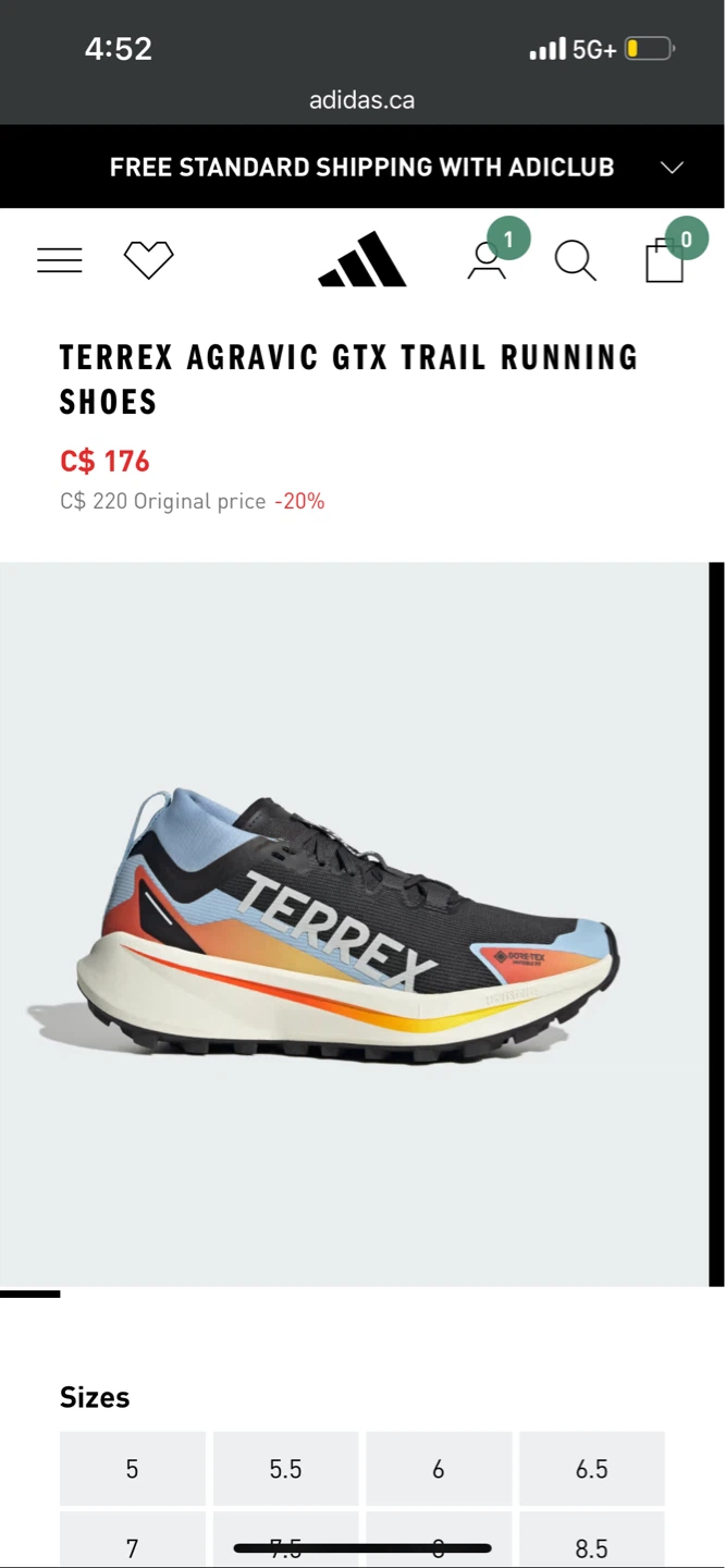 Adidas Trail Runners Size 7 and 7 1/2 - photo 4