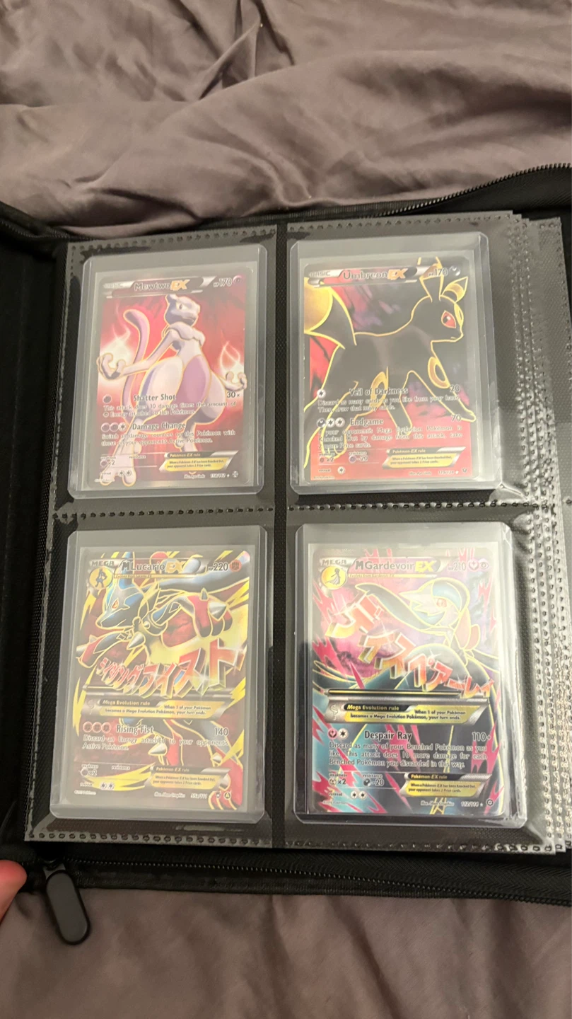Collection of Pokemon EX, GX, and TAG TEAM cards