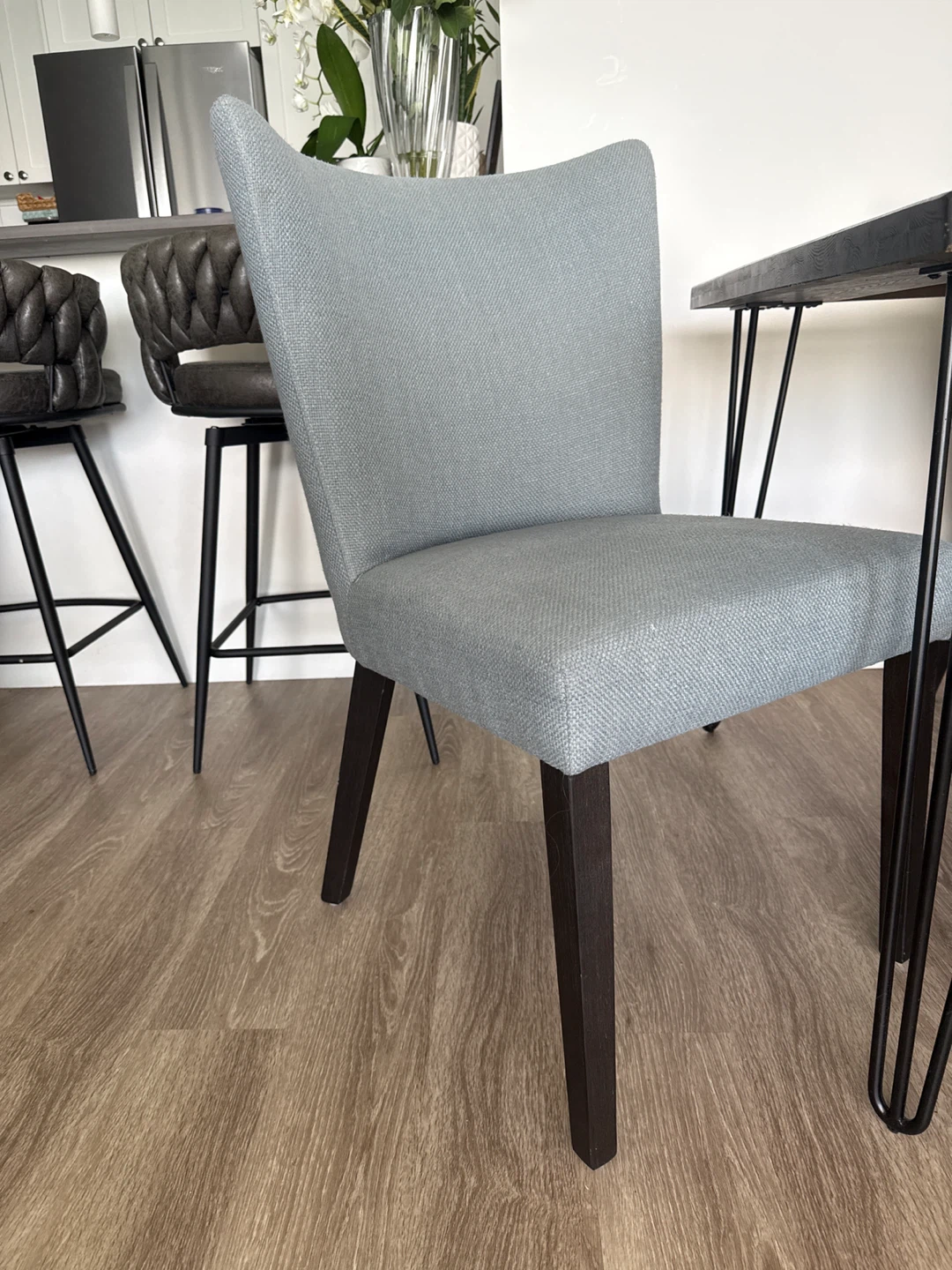 2 Denim Color Dining Chairs - photo 2
