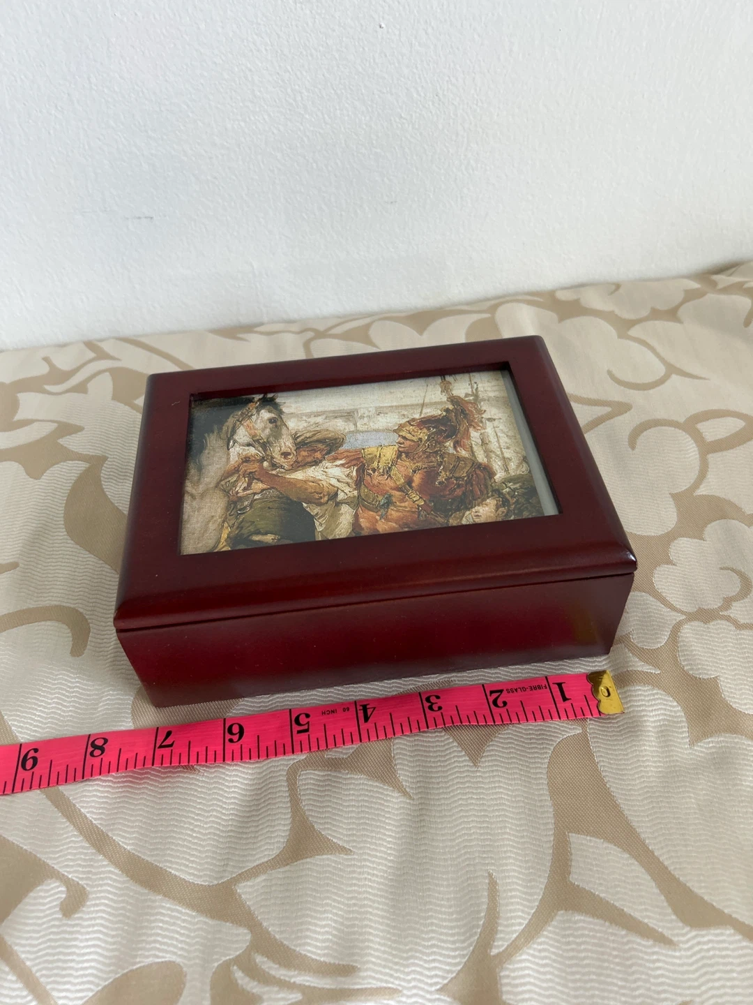 Wooden Keepsake Box with Art Print Lid