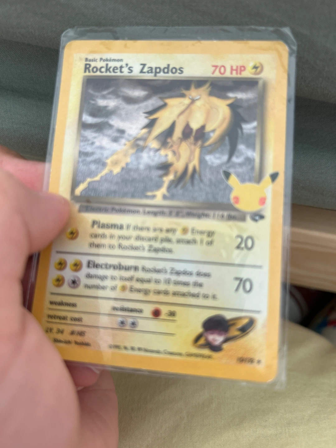 Pokemon Rocket's Zapdos Card - photo 3