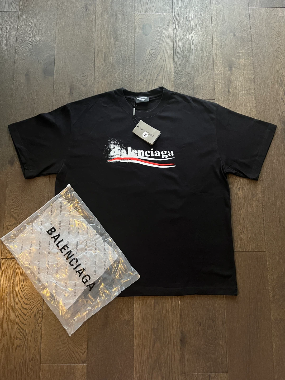 Balenciaga Political Stencil T-shirt - Black Size M - photo 2