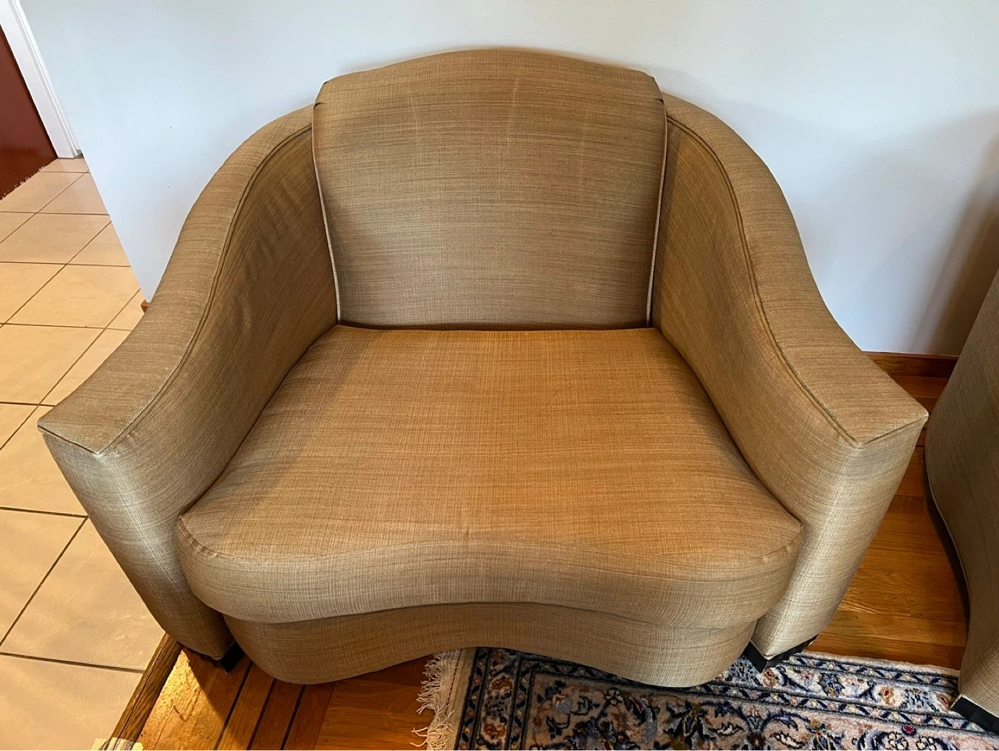 Tan Fabric Loveseat and Armchair Set - photo 3