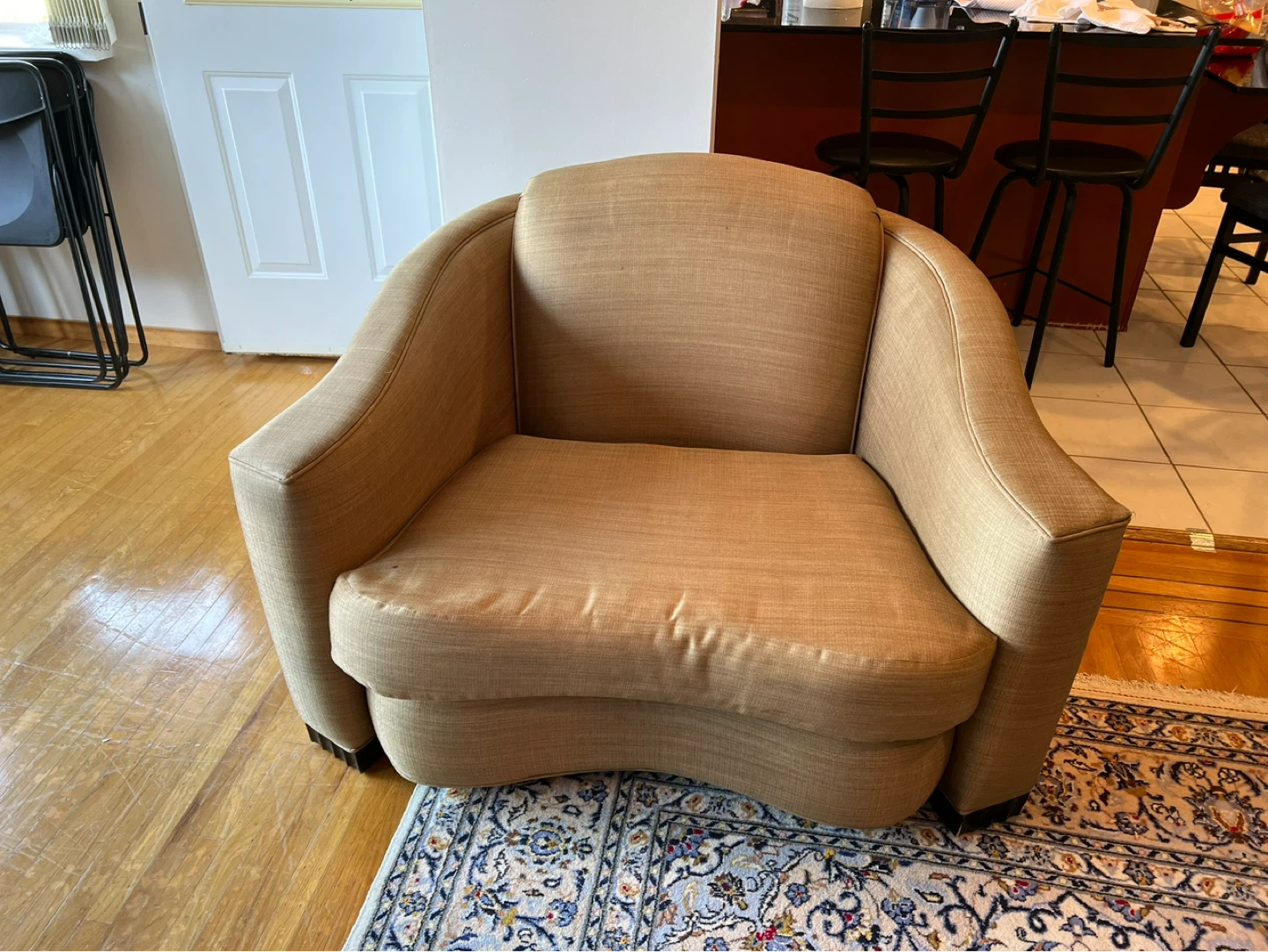 Tan Fabric Loveseat and Armchair Set - photo 2