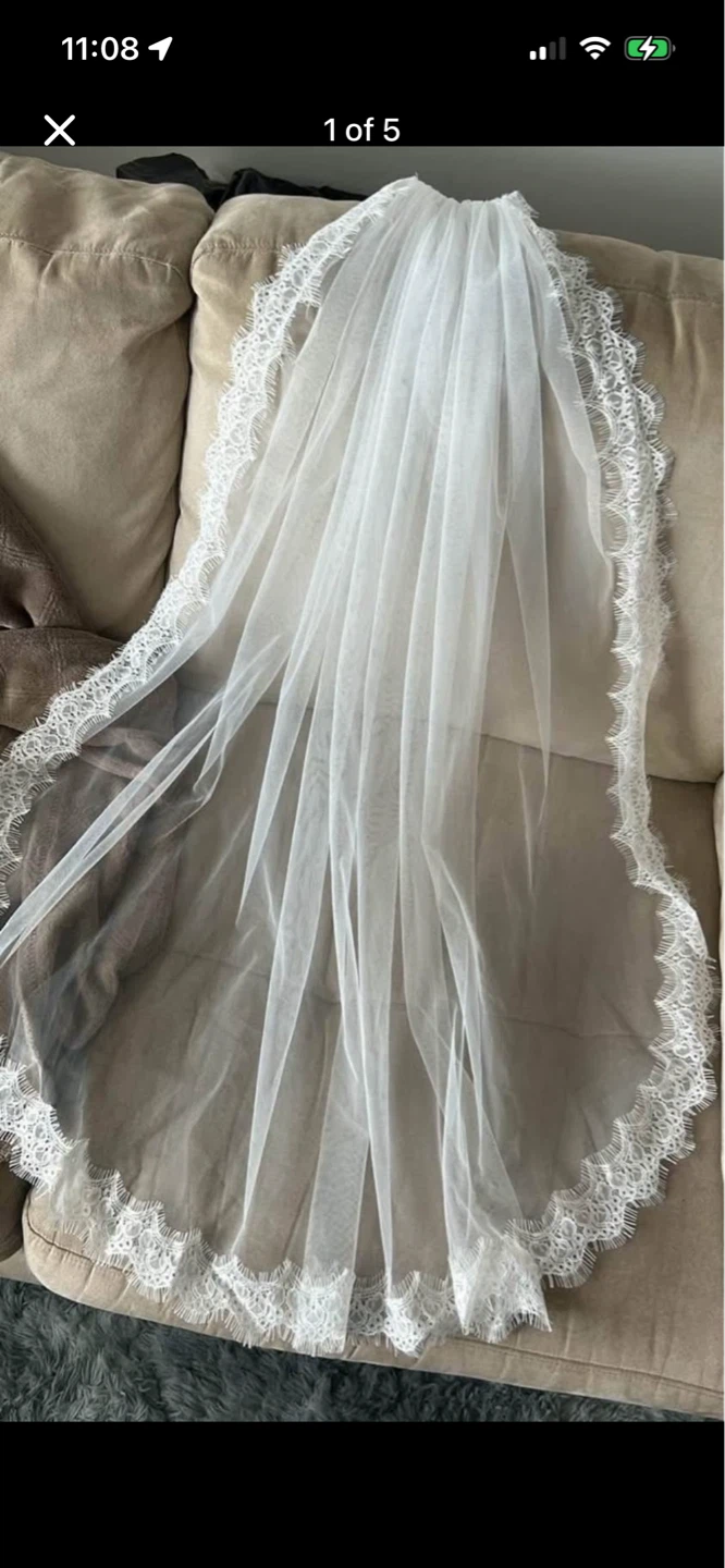 Lace fingertip veil - photo 2