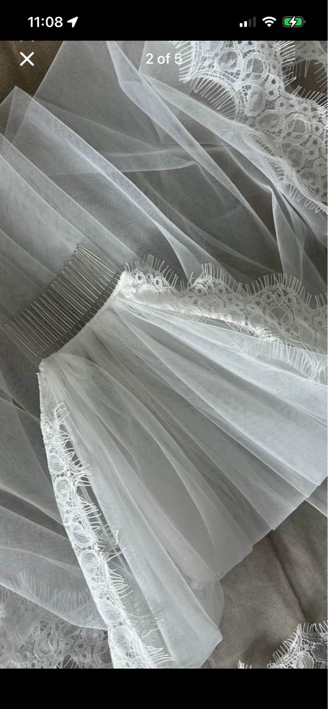 Lace fingertip veil - photo 3