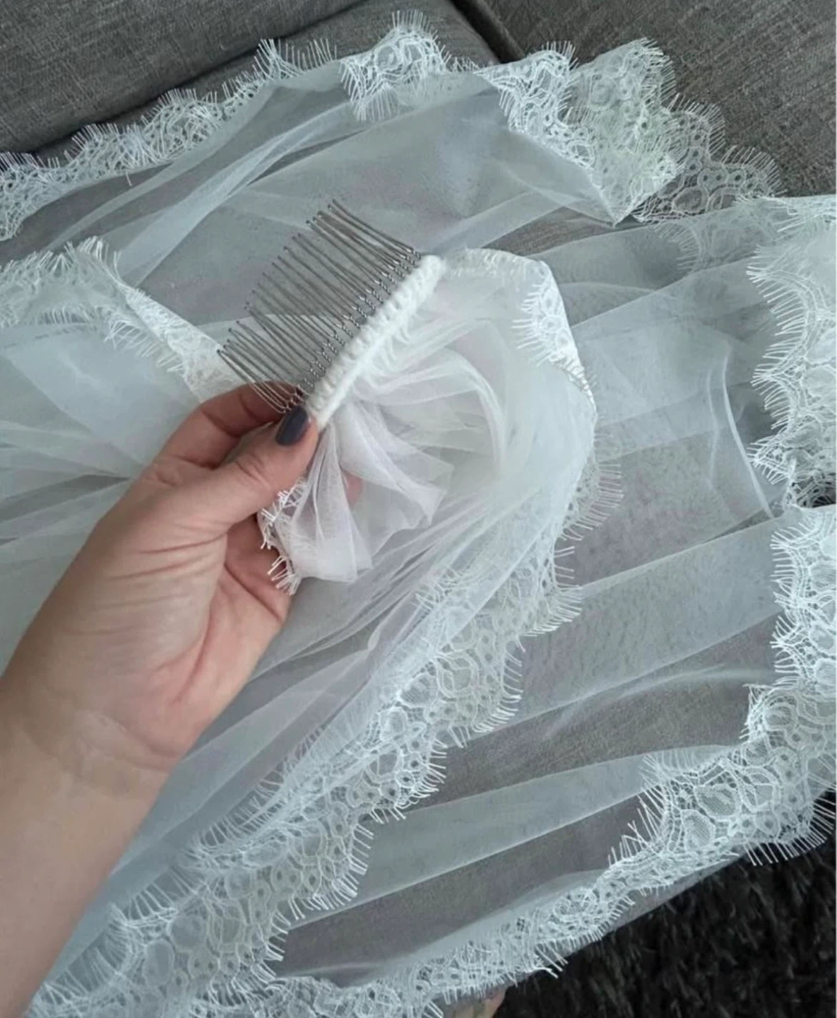 Lace fingertip veil - photo 4