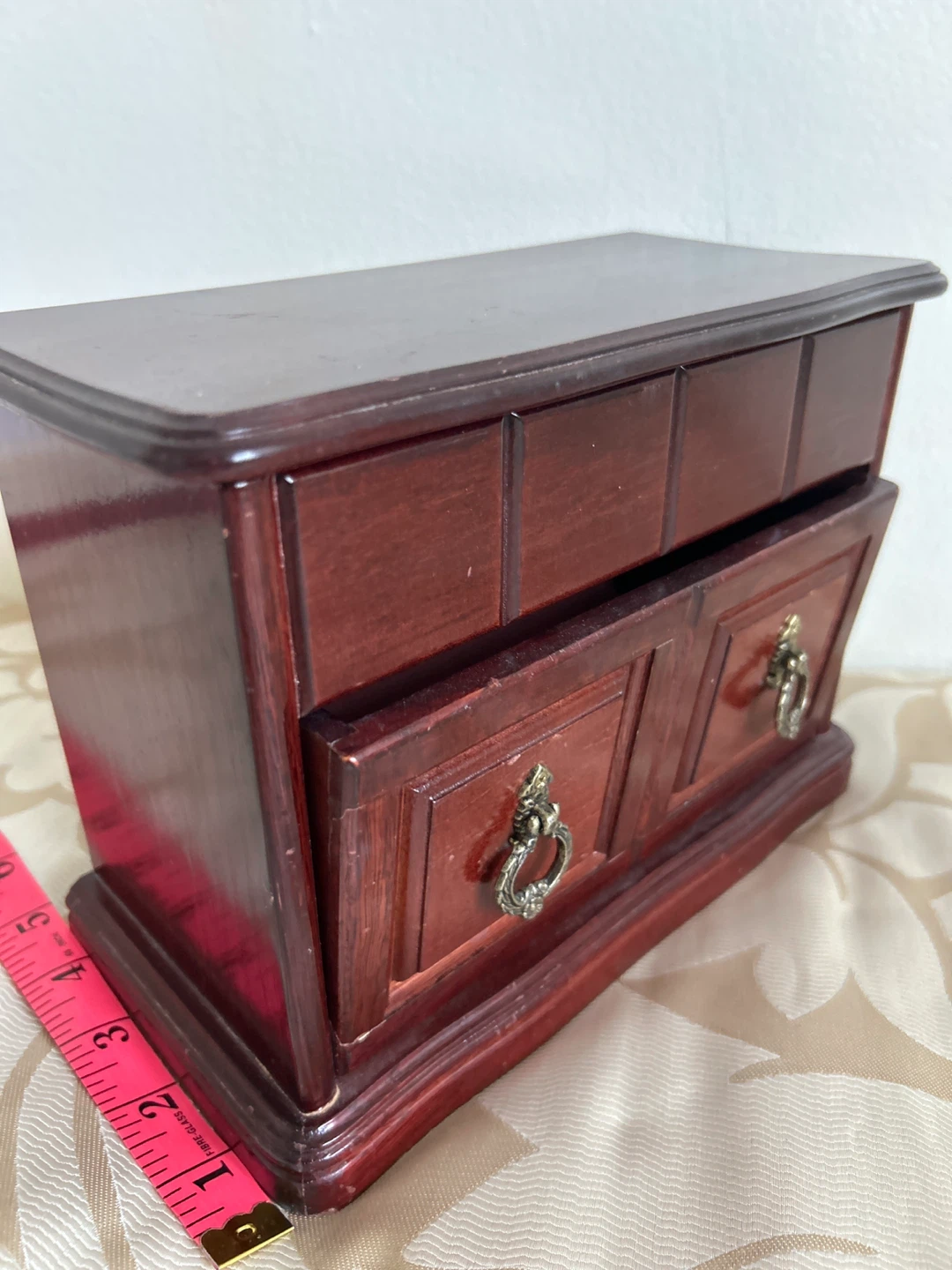 Wooden Jewellery Box with Mirror and Drawer - photo 4