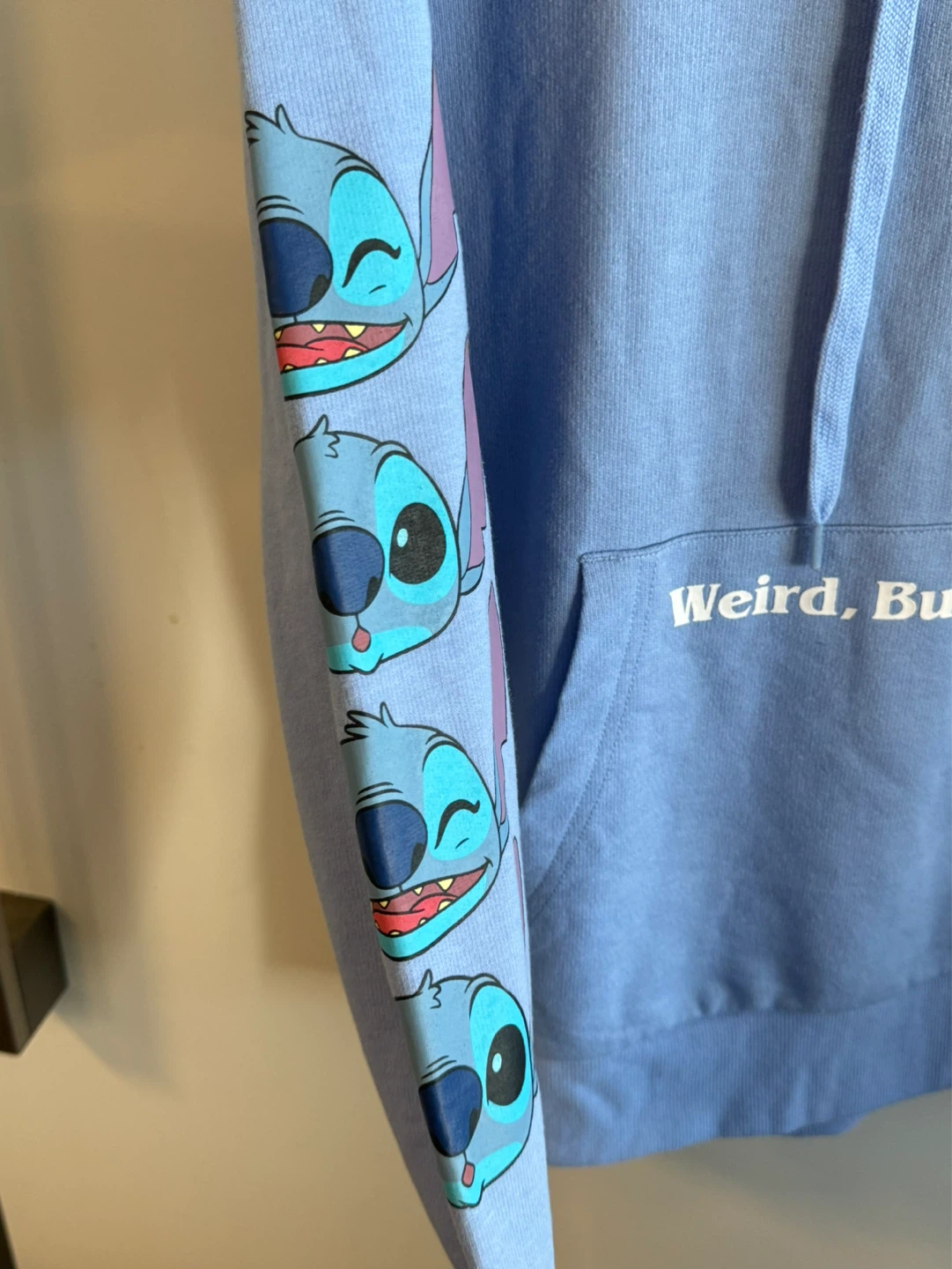 Disney Stitch "Weird, But Cute!" Hoodie - Size S/P - photo 4