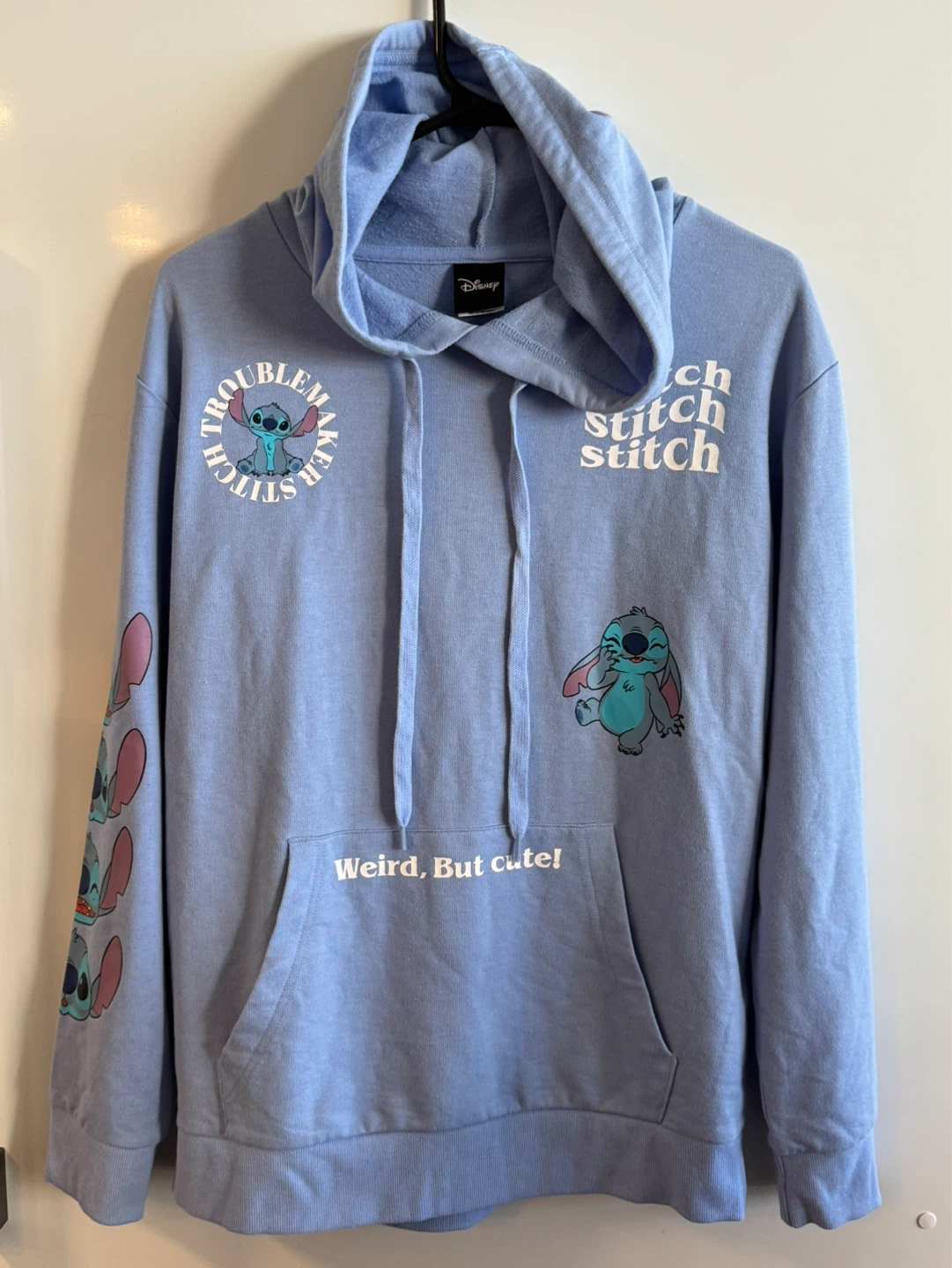 Disney Stitch "Weird, But Cute!" Hoodie - Size S/P