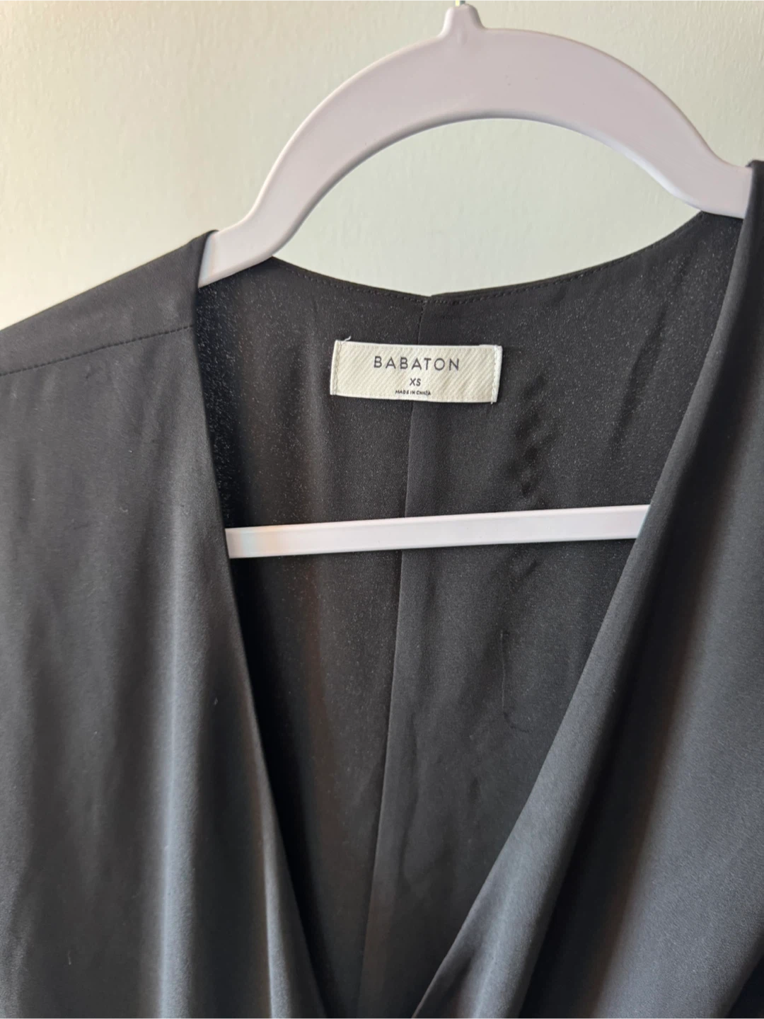 Babaton Black Wrap Dress XS - photo 2